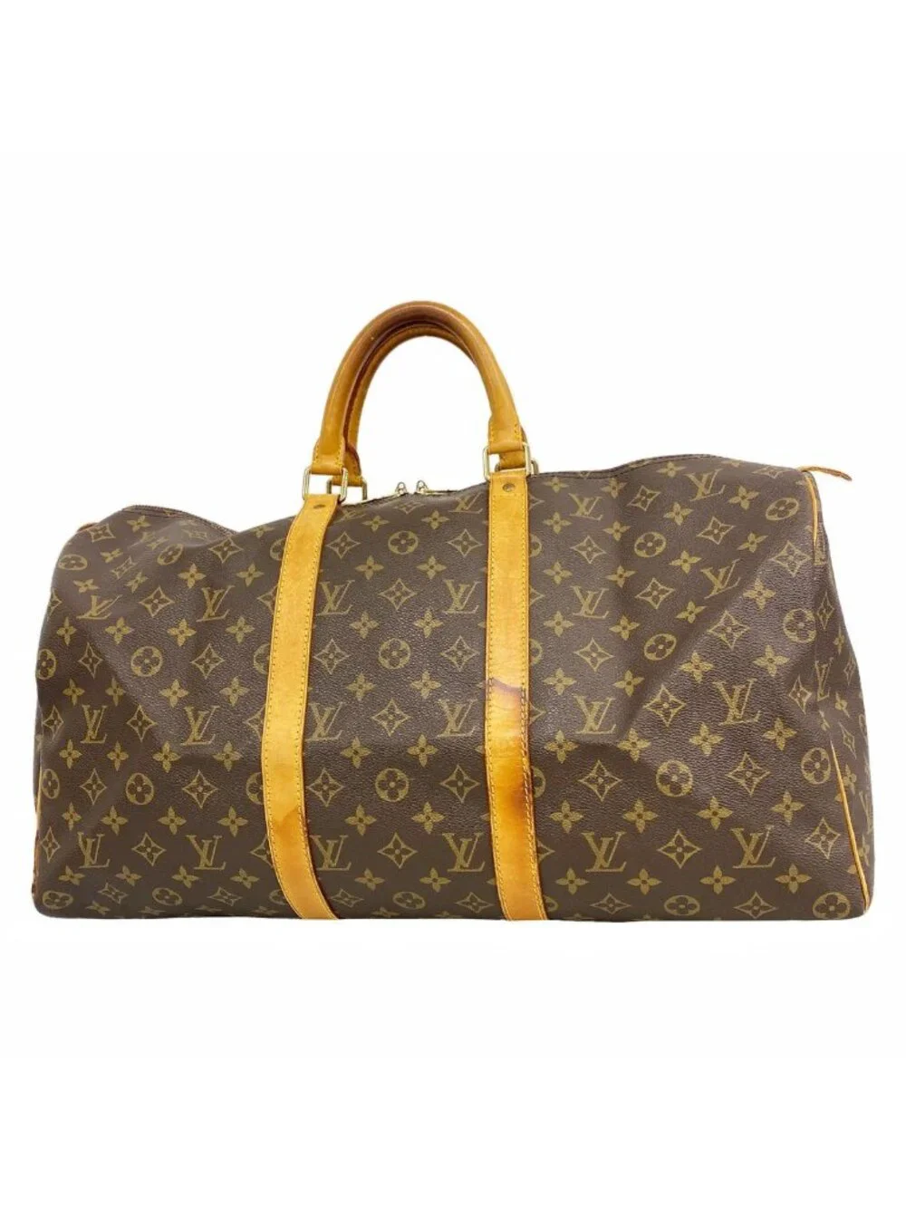Louis Vuitton Boston Bag Monogram Keepall 50 Brown